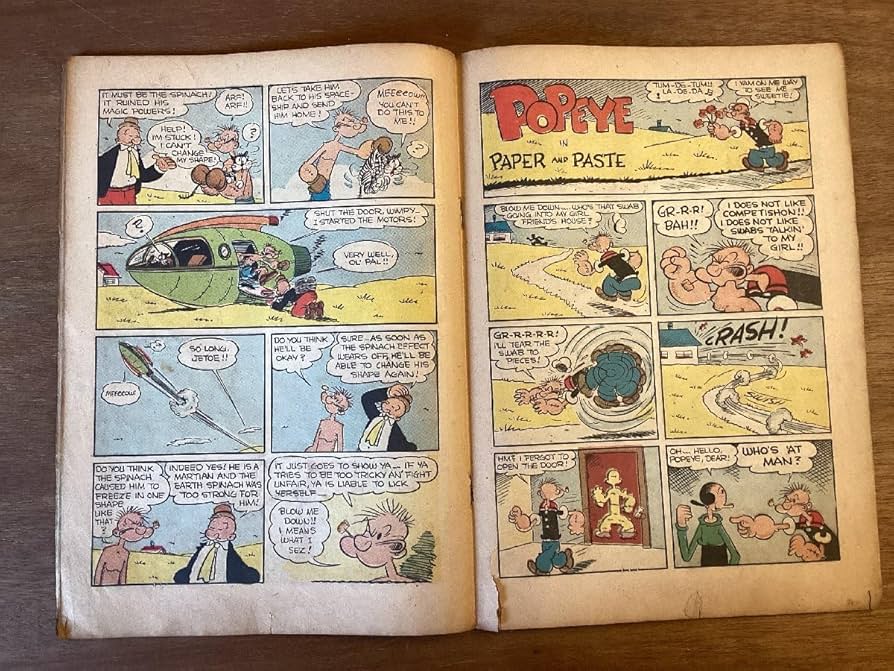1982年 ポパイ ペーパーバック カラーコミック/絵本 洋書 ヴィンテージ 1982年 ポパイ ペーパーバック カラーコミック/絵本 洋書